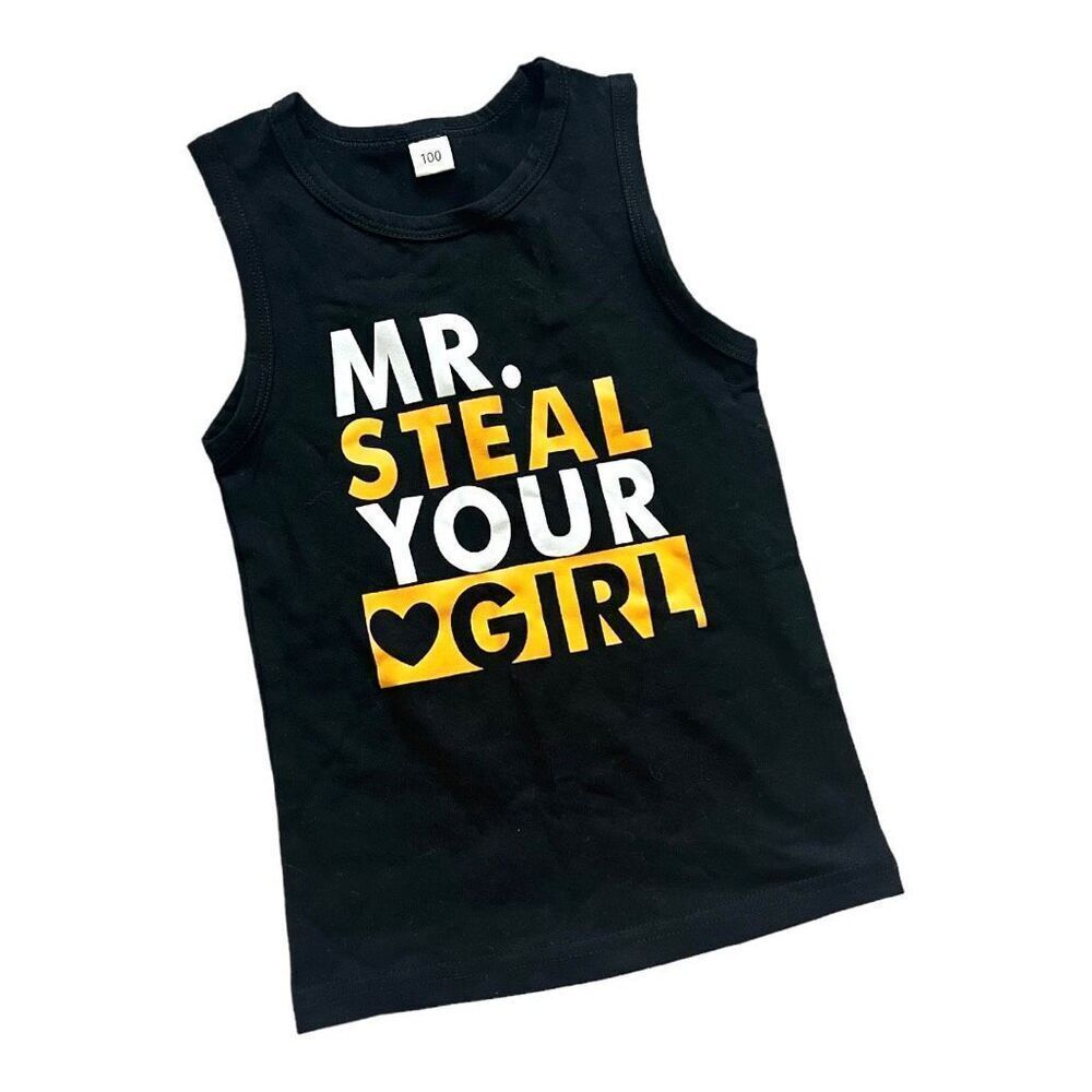 Toddler Boys Boutique Mr Steal Your Girl Sleeveless Graphic Tee Tank Top - Sz 2T